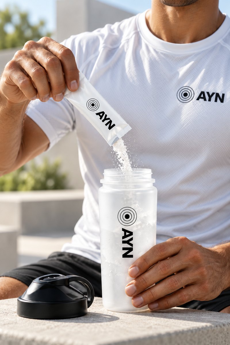 Un stick ayn versé dans une gourde